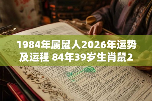 1984年属鼠人2026年运势及运程 84年39岁生肖鼠2026年每月运势 1984年属鼠人2026年运势及运程 84年39岁生肖鼠2026年每月运势
