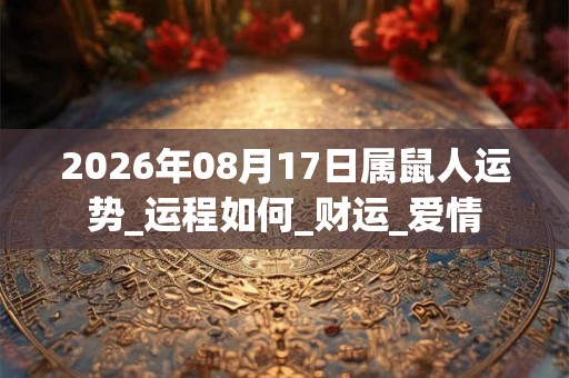 2026年08月17日属鼠人运势_运程如何_财运_爱情 2026年08月17日属鼠人运势_运程如何_财运_爱情