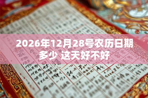 2026年12月28号农历日期多少 这天好不好