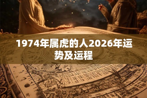 1974年属虎的人2026年运势及运程 1974年属虎的人2026年运势及运程