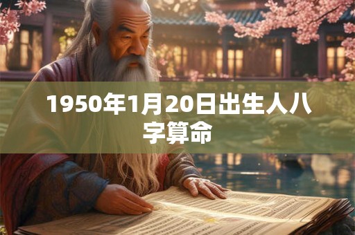 1950年1月20日出生人八字算命 1950年1月20日出生人八字算命