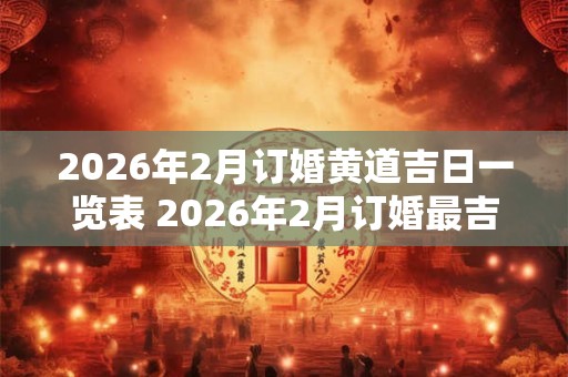 2026年2月订婚黄道吉日一览表 2026年2月订婚最吉利好日子