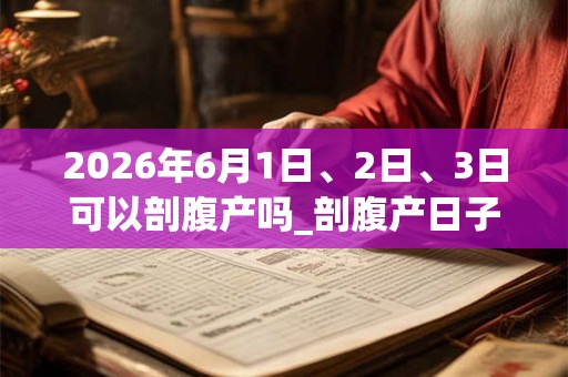 2026年6月1日、2日、3日可以剖腹产吗_剖腹产日子好吗 2026年6月1日、2日、3日可以剖腹产吗_剖腹产日子好吗