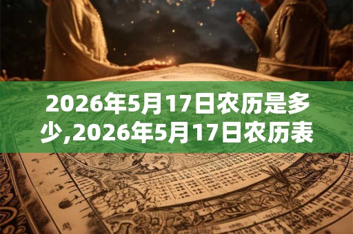 2026年5月17日农历是多少,2026年5月17日农历表