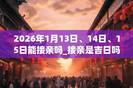 2026年1月13日、14日、15日能接亲吗_接亲是吉日吗 2026年1月13日、14日、15日能接亲吗_接亲是吉日吗