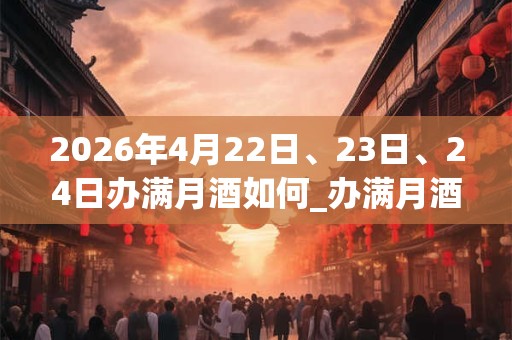 2026年4月22日、23日、24日办满月酒如何_办满月酒是吉日吗 2026年4月22日、23日、24日办满月酒如何_办满月酒是吉日吗