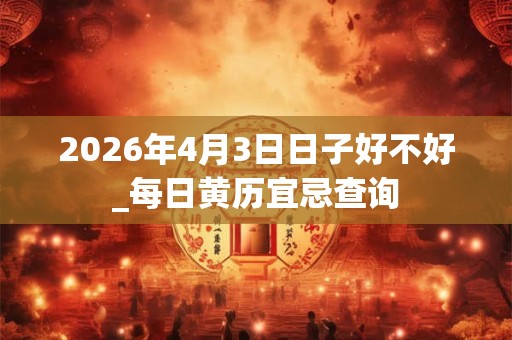 2026年4月3日日子好不好_每日黄历宜忌查询