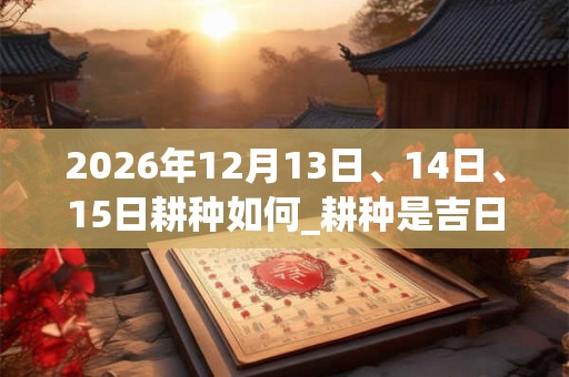 2026年12月13日、14日、15日耕种如何_耕种是吉日吗 2026年12月13日、14日、15日耕种如何_耕种是吉日吗
