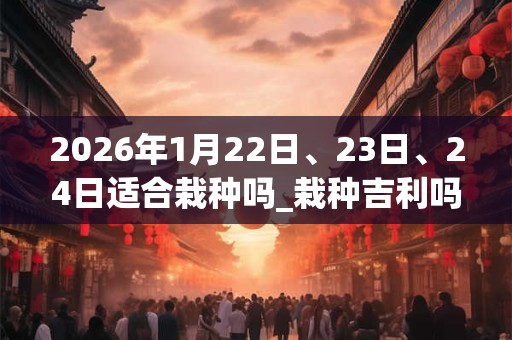 2026年1月22日、23日、24日适合栽种吗_栽种吉利吗 2026年1月22日、23日、24日适合栽种吗_栽种吉利吗