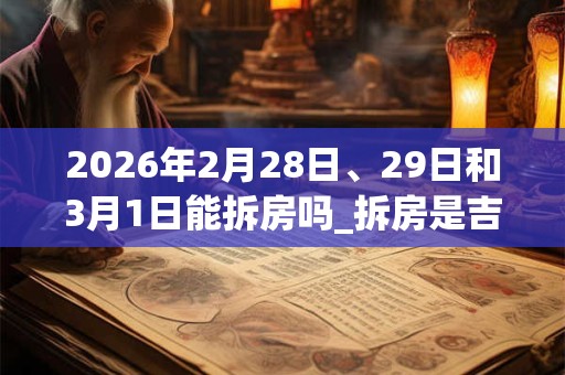 2026年2月28日、29日和3月1日能拆房吗_拆房是吉日吗 2026年2月28日、29日和3月1日能拆房吗_拆房是吉日吗