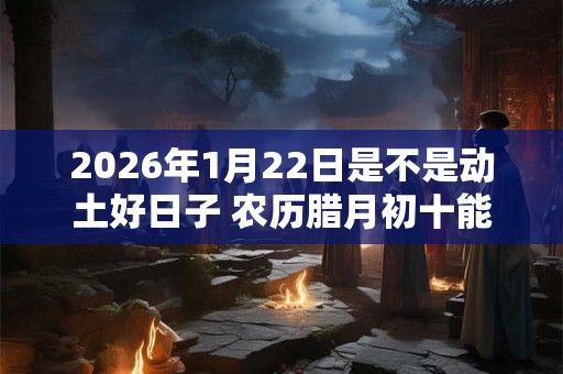 2026年1月22日是不是动土好日子 农历腊月初十能动土吗 2026年1月22日是不是动土好日子 农历腊月初十能动土吗