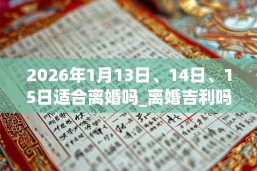 2026年1月13日、14日、15日适合离婚吗_离婚吉利吗 2026年1月13日、14日、15日适合离婚吗_离婚吉利吗