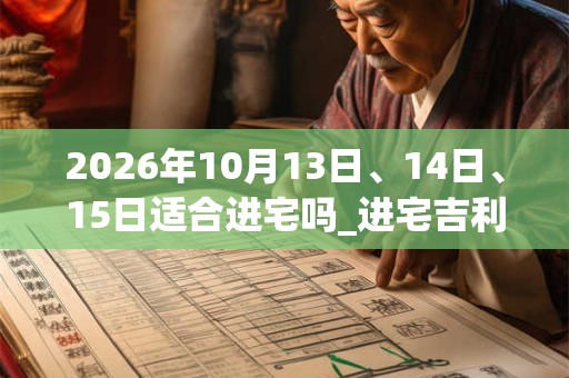 2026年10月13日、14日、15日适合进宅吗_进宅吉利吗 2026年10月13日、14日、15日适合进宅吗_进宅吉利吗