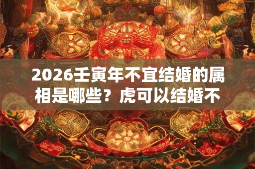 2026壬寅年不宜结婚的属相是哪些？虎可以结婚不