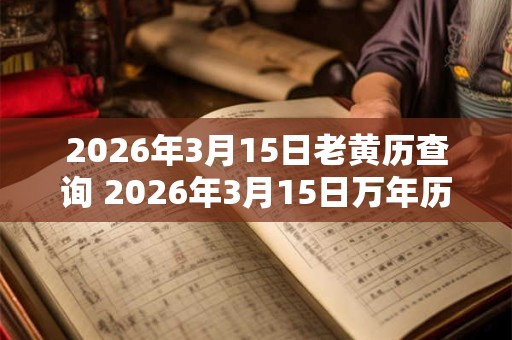 2026年3月15日老黄历查询 2026年3月15日万年历黄道吉日 2026年3月15日老黄历查询 2026年3月15日万年历黄道吉日