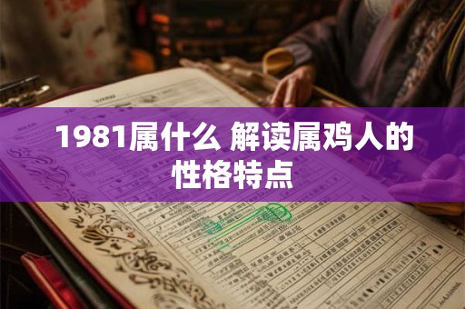 1981属什么 解读属鸡人的性格特点 1981属什么 解读属鸡人的性格特点