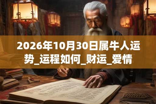 2026年10月30日属牛人运势_运程如何_财运_爱情 2026年10月30日属牛人运势_运程如何_财运_爱情