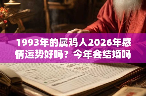 1993年的属鸡人2026年感情运势好吗?今年会结婚吗? 1993年的属鸡人2026年感情运势好吗?今年会结婚吗?