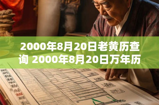2000年8月20日老黄历查询 2000年8月20日万年历黄道吉日