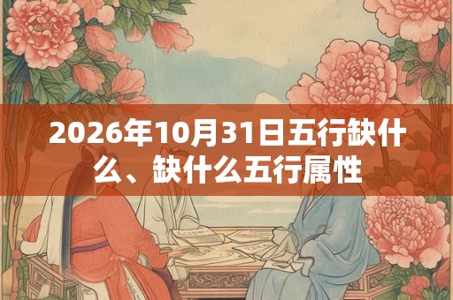 2026年10月31日五行缺什么、缺什么五行属性