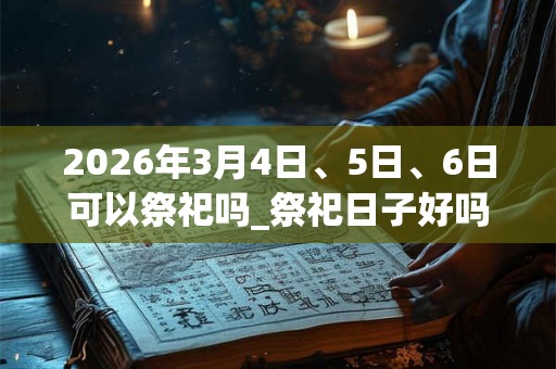 2026年3月4日、5日、6日可以祭祀吗_祭祀日子好吗 2026年3月4日、5日、6日可以祭祀吗_祭祀日子好吗