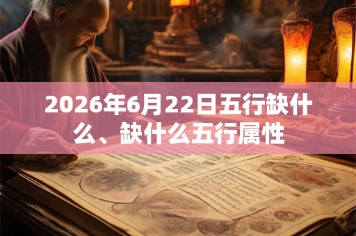 2026年6月22日五行缺什么、缺什么五行属性 2026年6月22日五行缺什么、缺什么五行属性