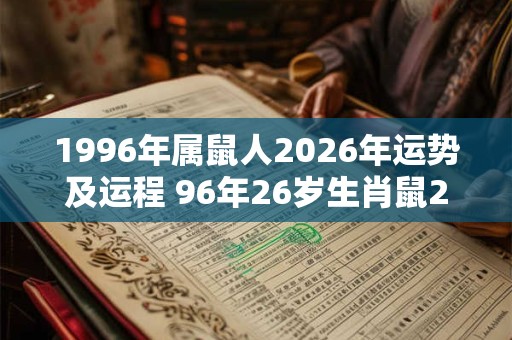 1996年属鼠人2026年运势及运程 96年26岁生肖鼠2026年每月运势 1996年属鼠人2026年运势及运程 96年26岁生肖鼠2026年每月运势