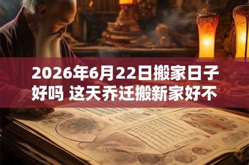 2026年6月22日搬家日子好吗 这天乔迁搬新家好不好 2026年6月22日搬家日子好吗 这天乔迁搬新家好不好