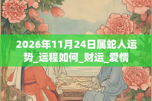 2026年11月24日属蛇人运势_运程如何_财运_爱情