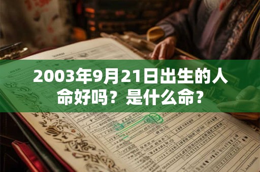 2003年9月21日出生的人命好吗?是什么命? 2003年9月21日出生的人命好吗?是什么命?