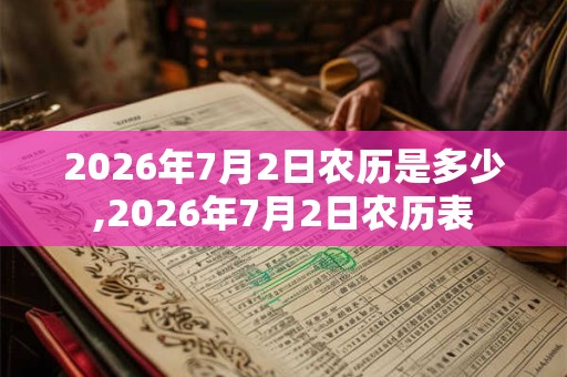 2026年7月2日农历是多少,2026年7月2日农历表 2026年7月2日农历是多少,2026年7月2日农历表