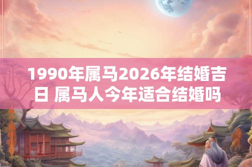 1990年属马2026年结婚吉日 属马人今年适合结婚吗