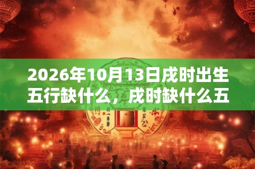 2026年10月13日戌时出生五行缺什么，戌时缺什么五行