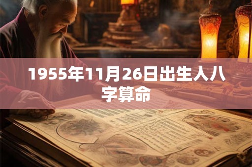 1955年11月26日出生人八字算命