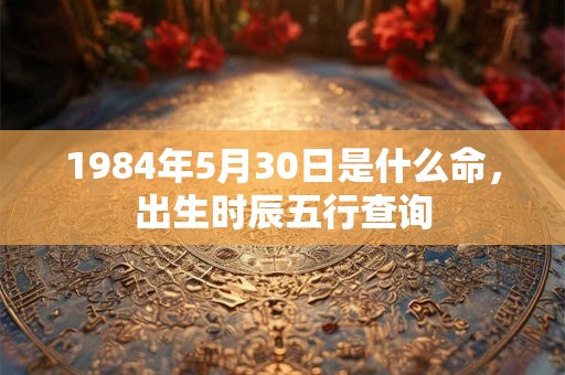 1984年5月30日是什么命，出生时辰五行查询
