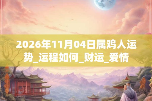 2026年11月04日属鸡人运势_运程如何_财运_爱情 2026年11月04日属鸡人运势_运程如何_财运_爱情