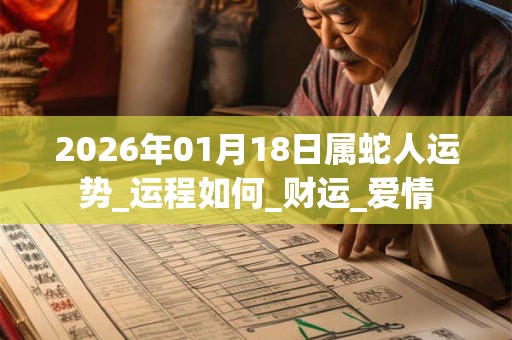 2026年01月18日属蛇人运势_运程如何_财运_爱情 2026年01月18日属蛇人运势_运程如何_财运_爱情