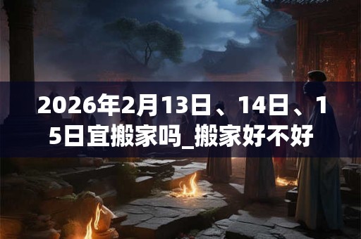 2026年2月13日、14日、15日宜搬家吗_搬家好不好 2026年2月13日、14日、15日宜搬家吗_搬家好不好