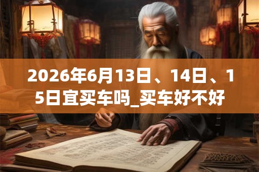 2026年6月13日、14日、15日宜买车吗_买车好不好 2026年6月13日、14日、15日宜买车吗_买车好不好