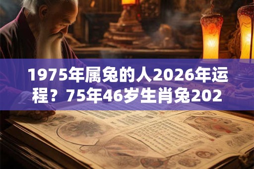 1975年属兔的人2026年运程?75年46岁生肖兔2026年运势 1975年属兔的人2026年运程?75年46岁生肖兔2026年运势