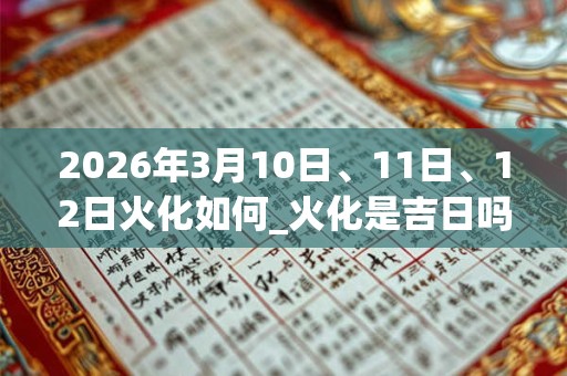 2026年3月10日、11日、12日火化如何_火化是吉日吗 2026年3月10日、11日、12日火化如何_火化是吉日吗