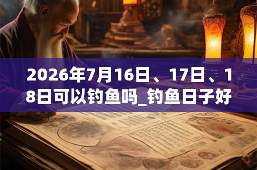 2026年7月16日、17日、18日可以钓鱼吗_钓鱼日子好吗 2026年7月16日、17日、18日可以钓鱼吗_钓鱼日子好吗