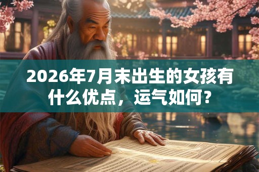 2026年7月末出生的女孩有什么优点,运气如何? 2026年7月末出生的女孩有什么优点,运气如何?