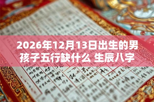 2026年12月13日出生的男孩子五行缺什么 生辰八字高分取名 2026年12月13日出生的男孩子五行缺什么 生辰八字高分取名