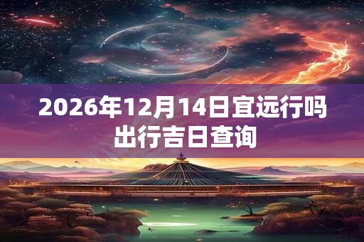 2026年12月14日宜远行吗 出行吉日查询 2026年12月14日宜远行吗 出行吉日查询