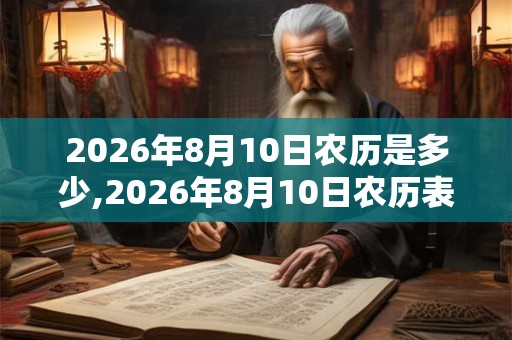 2026年8月10日农历是多少,2026年8月10日农历表 2026年8月10日农历是多少,2026年8月10日农历表