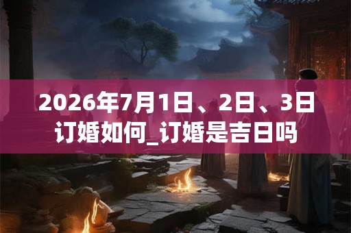 2026年7月1日、2日、3日订婚如何_订婚是吉日吗