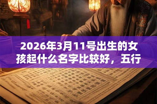 2026年3月11号出生的女孩起什么名字比较好，五行属什么