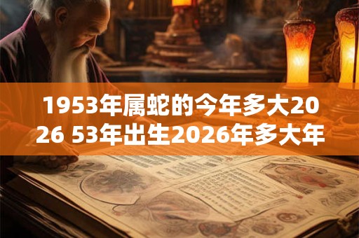 1953年属蛇的今年多大2026 53年出生2026年多大年龄 1953年属蛇的今年多大2026 53年出生2026年多大年龄