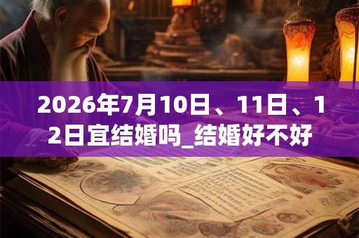 2026年7月10日、11日、12日宜结婚吗_结婚好不好 2026年7月10日、11日、12日宜结婚吗_结婚好不好